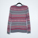 Tommy Hilfiger Gray & Pink Patterned Cashmere Blend Cardigan Small Photo 5