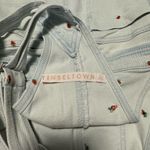 Tinseltown  Light Blue Overalls with Red Strawberry 🍓 Accents Photo 3