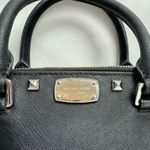 Michael Kors Black Kellen Studded Saffiano Small handbag Crossbody Purse Satchel Photo 5