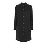 Whistles Black Helena Relaxed Shirt Dress Size 8 Photo 2
