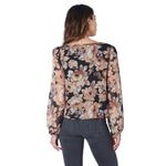 Saltwater Luxe ANTHROPOLOGIE  Women’s Kaitlyn Brown Floral Top Photo 2