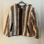 Old Navy  XL Sherpa Jacket NWT Brown Cream Aztec Geometric Fleece Coat Photo 2