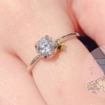 Japanese Festaria Wish Upon A Star 10K White Gold Lilac Sapphire Star Ring Silver Photo 2
