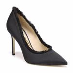 Sam Edelman Black Halan Frayed Pointed Toe Pump Photo 1