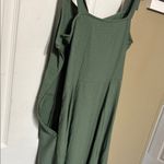 Paper Crane Green Sheath Midi Dress Side Slit Size Medium C 15” W 14” L 37” Photo 8