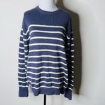 Brandy Melville Brianna Navy and White Thin Stripe Sweater Photo 1