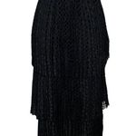 Akris Punto Polka Dot Devore Tiered Pleated Midi Skirt Black Women’s Size 12 Photo 3