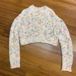 Urban Outfitters Cameron Confetti Cropped Cardigan Women Size Medium Knit Button Photo 0