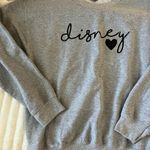 Disney  Heather Gray Sweatshirt with Black Script Photo 2