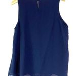 Crown & Ivy Navy Embroidered  Tank Top PL Photo 1