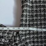 St. John  Couture Black Silver Metallic Plaid Tweed Ruffle Bell Sleeve Size 14 Photo 3