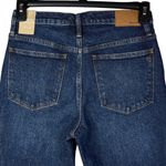 Madewell  SZ 27 Stovepipe Full-Length Jeans Hi-Rise Zip-Fly Pocket Whiskered Blue Photo 4
