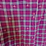 Cabin creek Vintage Purple Plaid Floral Cottagecore Short Sleeve Shirt M Photo 5