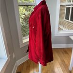 London Fog Vintage  Red Cotton Micro Corduroy Quilted Shirt Jacket Shacket Large Photo 3