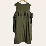 Torrid  Olive Green Ruffled Knit Cold Shoulder Sweatshirt Dress 2X Photo 9