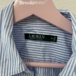 Ralph Lauren  Long Sleeve Cotton Poplin Sleep Shirt Stripe Windsor Navy White M Photo 2