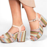 Skechers  Y2K Multicolored Woven Heaters Strawberry Fields Platform Sandal Photo 0