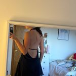 SheIn  small navy dress with deep scoop neck and open back  Photo 1