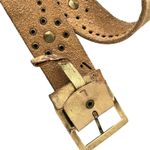 Aeropostale Gold Leather Studded Belt, Sz L Photo 11