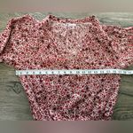 Sundry  Red Floral Long Sleeve Cotton Dress Size medium‎ Photo 4