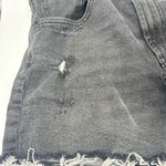 Wild Fable Size 12  Black Denim Cut Off Jean High Rise Mom Shorts Distressed EUC Photo 2