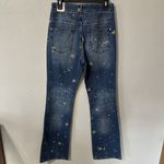 Pilcro Anthropologie Jeans Women's 27 Embroidered Paint Splatter The Icon Flare Photo 2