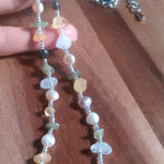 Freshwater Pearl and Multi Gemstone Stainless Steel Necklace Photo 0