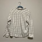 Woolrich  Cream and Tan Plaid Flannel Button Up Photo 5