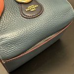 Coach Kleo Blue Dark Teal Pebbled Leather Buckle Snap Closure Wallet Photo 9