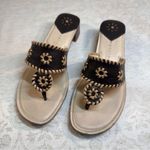 Apostrophe  Leather Upper “Jaclyn” Brown & Tan Women's Thong Sandals Size 7 Photo 0