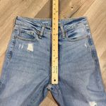 Old Navy High Rise OG Straight Raw Hew Mom Jeans Blue 4 Ankle Distressed Photo 10