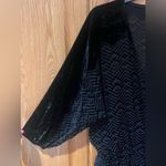 Twelfth Street by Cynthia Vincent‎ Geometric Black Silk Velvet Romper Size Large Photo 3