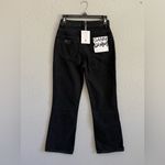 Ganni NWT  Betzy Cropped Size 25/32 in Washed Black Slim Flare Fit High‎ Rise Photo 4