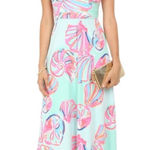 Lilly Pulitzer  Sloane Maxi dress in Minty Fresh On the Rocks S small Photo 0