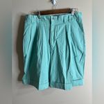 Ruff Hewn Vintage  aqua shorts pleated front 14W Photo 4