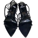 Cape Robbin Cape Ribbon Black Strappy Stiletto Heels(Size 8M) Photo 4