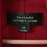 Tahari  Arthur S. Levine Red Roll Tack Up Sleeve Shirtdres 12 Corporate Siren Photo 6