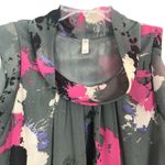 Xhilaration  Womens Top Medium Floral Chiffon Office Career Business Party Dressy Photo 1