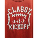 Gildan Classy Until Kickoff Size 3XL Unisex Football Red  Cotton Graphic T-Shirt Photo 1