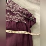 Indigo Thread Co Purple White Eyelet Embroidered Long Sleeve Peasant Top Size M Size M Photo 8