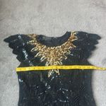 Royal Feelings Black/Gold Sequin Dress SIZE M Black Size M Photo 4