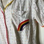ROOM SERVICE PJS Women's Rainbow Short sleeve Pajama top only size XXS $68.00 White Photo 3