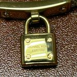 Michael Kors  Gold Tone Pave Crystal Pad Lock Bracelet Photo 5