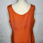 Rafaella Sleeveless Linen Blend Dress Sz 14 Orange Knee-Length Lined Photo 6