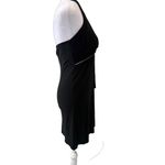 Vtg Halter Dress Y2K Wrap V Neck Grunge Goth Whimsy Witchy Sz Large Stretch Pink Black Photo 5