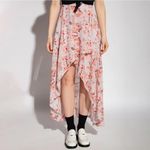 ALLSAINTS  Slvina Momo Asymmetrical Floral High-Low Skirt Size 12 Photo 1