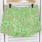 Lilly Pulitzer Callahan Shorts Cotton Chino Sunnyside Lions Pink Green 10 Photo 0