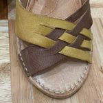 NAYA “Fausta” Yellow Woven Leather Ankle Strap Wedge Heeled Sandal Size 9 Photo 8