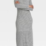 A New Day Black & Cream Striped Maxi Sweater Dress NWT, Long Sleeve, Size XS Photo 4