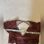 Urban Outfitters  Women's M Brown Floral V-Neck Blouse Long Sleeve Photo 7